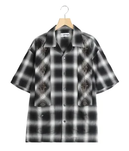 OMBRE PLAID CURBAN SHIRTS SS