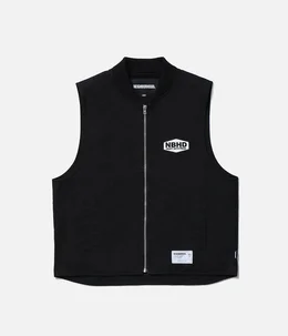 NEIGHBORHOOD TSNH-JK11 ウール×レザー チェック ベスト ZIP WORK VEST | NEIGHBORHOOD(ネイバーフッド) / トップス ベスト