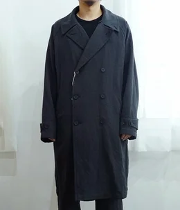 予約】ウォッシュドウールリネンツイル・トレンチコート | 山内