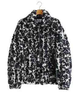 JACQUARD FUR ZIP JACKET