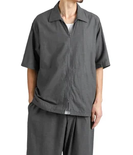 VAT DYE CHAMBRAY ZIP SHIRT