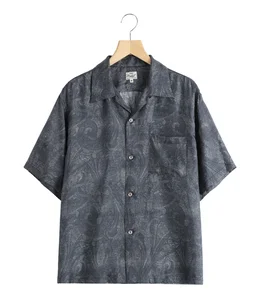 PAISLEY PATTERN SILK TWILL S/S OPEN SHIRT