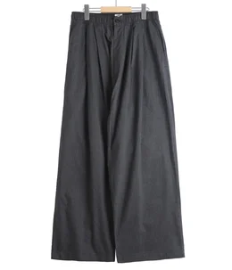 COTTON / SILK NEL 2TUCK WIDE EASY PANTS