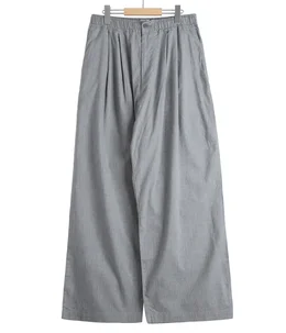 COTTON / SILK NEL 2TUCK WIDE EASY PANTS