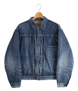 RECYCLED WASTE SUVIN COTTON YARN 11.5oz DENIM BLOUSE WWⅡ MODEL VINTAGE WASHED