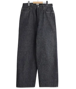 RECYCLED WASTE SUVIN COTTON YARN 14oz DENIM 5POCKET WIDE PANTS WWⅡ MODEL