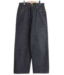RECYCLED WASTE SUVIN COTTON YARN 14oz DENIM 5POCKET WIDE PANTS WWⅡ MODEL