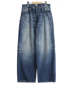 RECYCLED WASTE SUVIN COTTON YARN 11.5oz DENIM 5POCKET PANTS WWⅡ MODEL VINTAGE WASHED