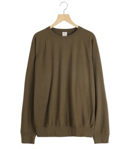 Super140s WASHBLE WOOL RAGLAN CREW NECK SHIRT