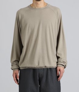 Super140s WASHBLE WOOL RAGLAN CREW NECK SHIRT