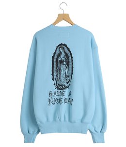 WASHED MIDDLE WEIGHT CREW NECK SWEAT SHIRT