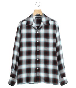 OMBRE CHECK OPEN COLLAR SHIRT L/S ( TYPE-3 )