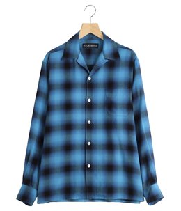 OMBRE CHECK OPEN COLLAR SHIRT L/S ( TYPE-5 )