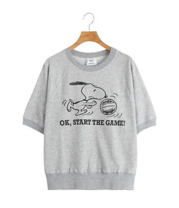 【レディース】PEANUTS HALF SLEEVE SWEATSHIRT