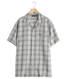 Ombre Check Open Collar S/S Shirt