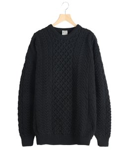 Crew Neck Traditional Aran Sweater