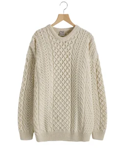 Crew Neck Traditional Aran Sweater