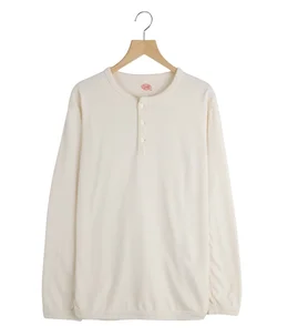 Flat Seam Heavyweight Lengsleeve Henley T Shirt