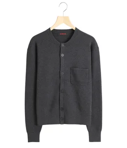 CABaN コットンカシミヤ ポケットクルーネックカーディガン　M CABaN コットンカシミヤ ポケットクルーネックカーディガン