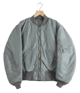 AMERICAN インディアン MA-1ジャケット シルバー グレー AMERICAN インディアン MA-1ジャケット シルバー グレー AMERICAN