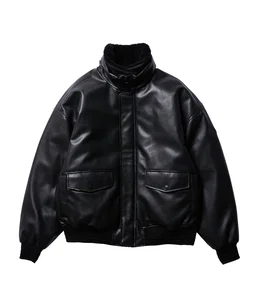 2-WAY COLLAR LEATHER DOWN JACKET