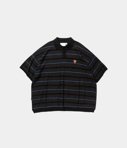 TBPR / BORDER KNIT POLO SHIRT