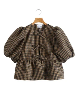 GANNI Organza Shirt ブラウン GANNI Organza Shirt ブラウン