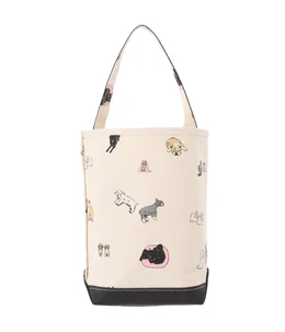 BAGUETTE TOTE SMALL PRINT -DOG-