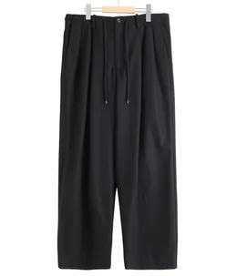 【予約】DOUBLE PLEATED EASY TROUSERS ORGANIC COTTON GABARDINE