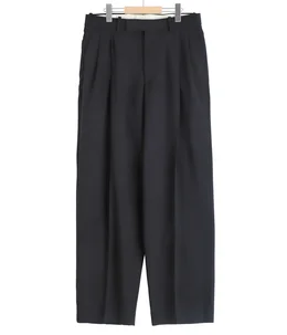 DOUBLE PLEATED TROUSERS -ORGANIC WOOL LIGHT SERGE-