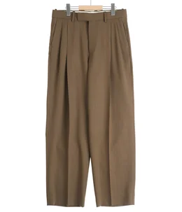 DOUBLE PLEATED TROUSERS -ORGANIC WOOL LIGHT SERGE-