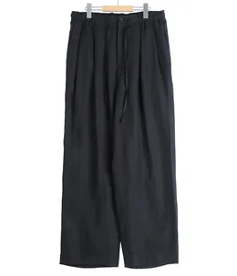 DOUBLE PLEATED EASY TROUSERS -HEMP SHIRTING-