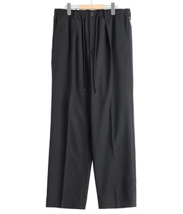 ONE TUCK TAPERED EASY PANTS -ORGANIC WOOL 2/80 TROPICAL-