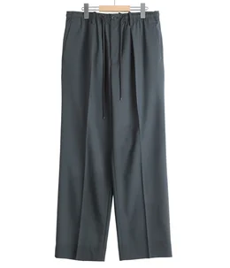 ONE TUCK TAPERED EASY PANTS -ORGANIC WOOL 2/80 TROPICAL-