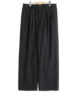 TRIPLE PLEATED EASY TROUSERS ORGANIC WOOL 2/80 TROPICAL