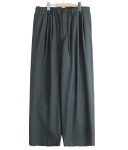 TRIPLE PLEATED EASY TROUSERS ORGANIC WOOL 2/80 TROPICAL