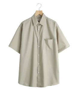 COMFORT FIT S/S SHIRT ORGANIC WOOL 2/80 TROPICAL