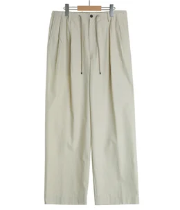 【予約】DOUBLE PLEATED EASY TROUSERS -ORGANIC COTTON SURVIVAL CLOTH-