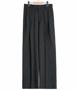 【予約】DOUBLE PLEATED SEMI EASY TROUSERS ORGANIC WOOL SURVIVAL CLOTH