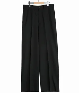【予約】FLAT FRONT WIDE TROUSERS ORGANIC WOOL SURVIVAL CLOTH