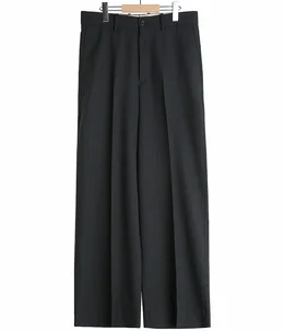 【予約】FLAT FRONT WIDE TROUSERS ORGANIC WOOL SURVIVAL CLOTH