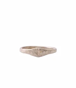 thin single carved cross ring
