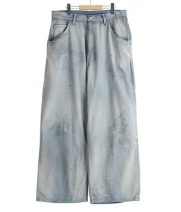 LIGHT OZ WIDE STRAIGHT DENIM PANTS