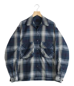 TECH SPORTS OPEN COLLAR SHIRT L/S BIG TARTAN