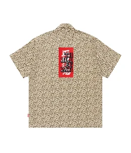 LEOPARD HWC OPEN COLLARED S/S SHIRT