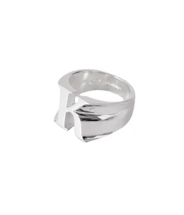 THE LETTERING SILVER RING (K)