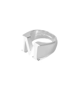 THE LETTERING SILVER RING (M)