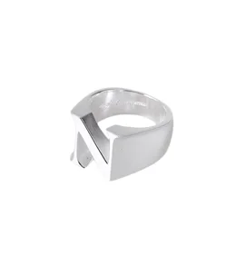 THE LETTERING SILVER RING (N)