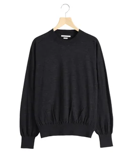 Wool Cashmere Silk Knit Crew Neck