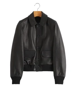 ジャケット・アウター blurhms Lamb Leather Jacket 3 BK レディース】Lamb Leather Jacket | blurhms(ブラームス